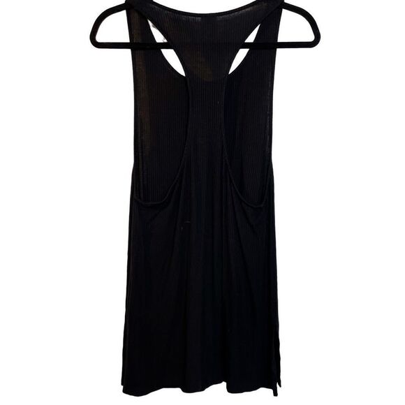 Xhilaration Ribbed Racerback Flowy Tank Top Black Size Small - Picture 2 of 4